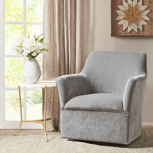 Augustine  Swivel Glider Chair - Plain Grey