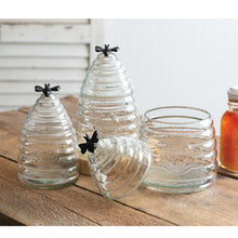 Load image into Gallery viewer, Medium Honey Hive Glass Canister
