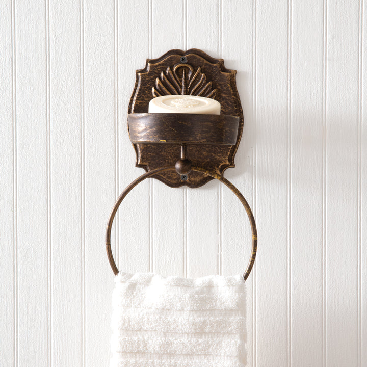 Wall Mounted Soap Dish and Towel Holder (Set of 2)