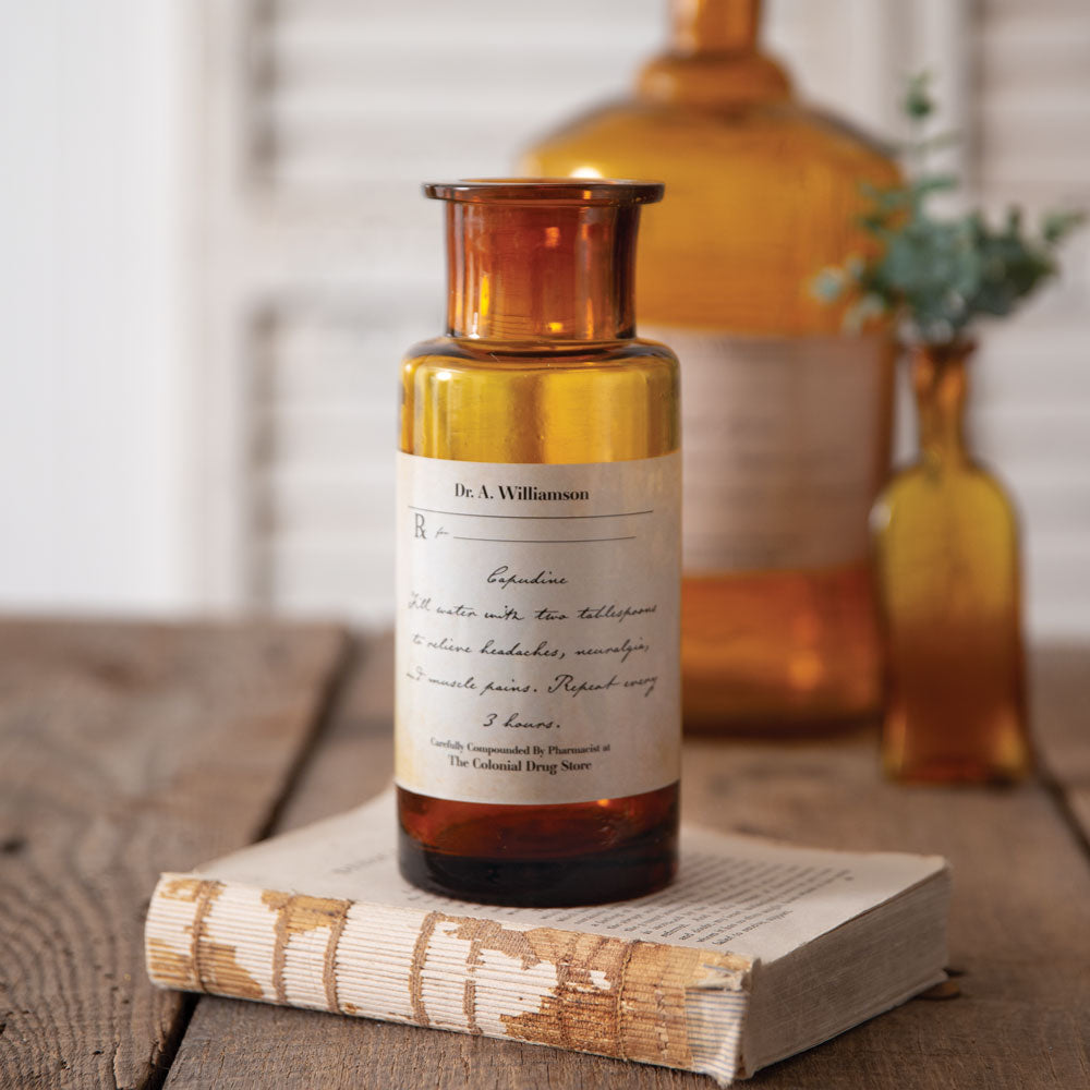 Antique-Inspired Apothecary Bottle - Capudine