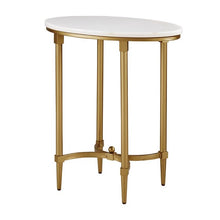 Load image into Gallery viewer, Bordeaux  End table - White/Gold
