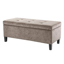Load image into Gallery viewer, Shandra II Tufted Top Storage Bench - Taupe
