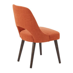 Nola  Dining chair (set of 2) - Orange/Dark Brown
