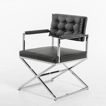 Load image into Gallery viewer, Modrest Cosme Modern Black Leatherette Dining Armchair
