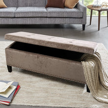 Load image into Gallery viewer, Shandra II Tufted Top Storage Bench - Taupe
