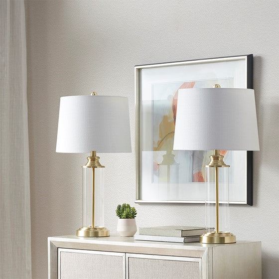 Clarity  Table Lamp - 2Pc Set - Gold