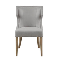 Load image into Gallery viewer, Carson Wood Frame (non-teak) Upholstered Dining Chair - Light Grey

