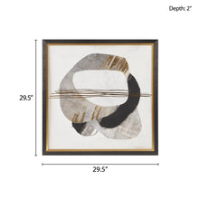 Load image into Gallery viewer, Auric Beam Abstract Gold Foil Framed Embellished Canvas
