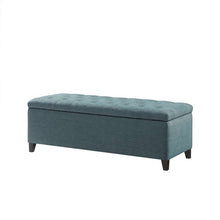 Load image into Gallery viewer, Shandra Tufted Top Storage Bench - Blue
