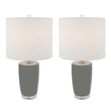 Load image into Gallery viewer, Ceramic 25&quot; Table Lamps, Gray (Set of 2)
