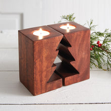 Load image into Gallery viewer, Christmas Tree Cutout Tealight Holders

