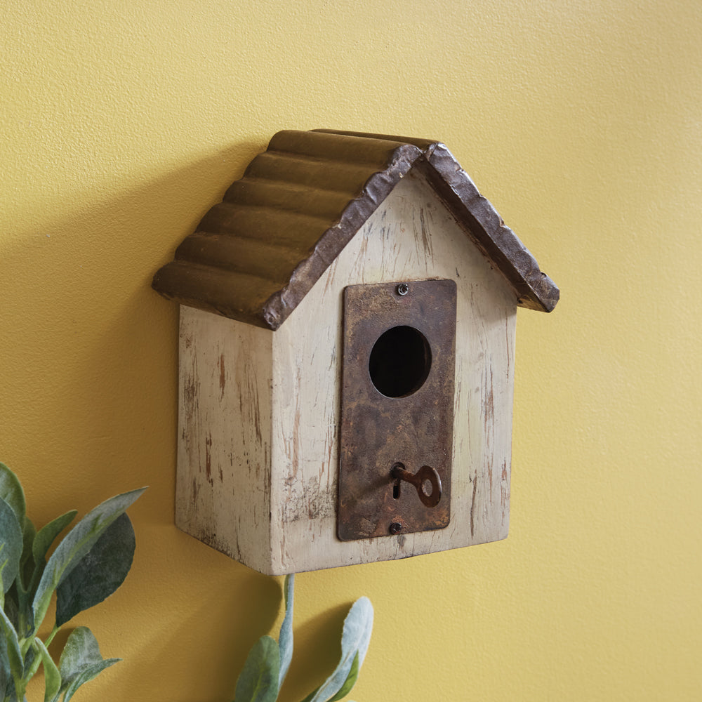 Antique-Inspired Lock and Key Birdhouse