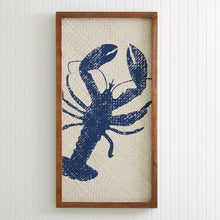 Load image into Gallery viewer, Blue Lobster Coastal Wall Sign
