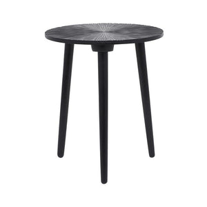 Black Mango Wood Contemporary Accent Table