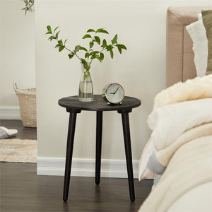 Black Mango Wood Contemporary Accent Table