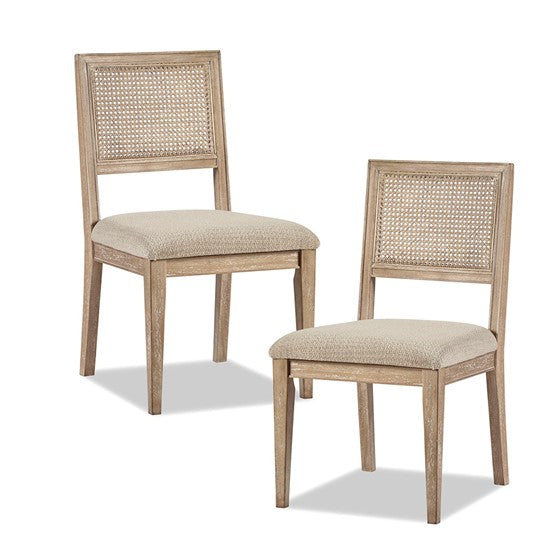 Kelly Dining Side Chair, Light Brown (Set of 2)