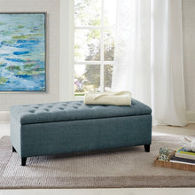 Load image into Gallery viewer, Shandra Tufted Top Storage Bench - Blue
