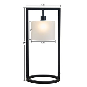 Kittery Kittery Table Lamp - Black Base/Frosted Shade