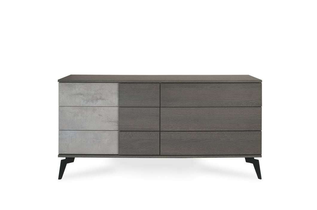 Nova Domus Palermo Italian Modern Faux Concrete & Grey Dresser
