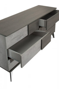 Nova Domus Palermo Italian Modern Faux Concrete & Grey Dresser