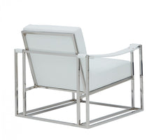 Load image into Gallery viewer, Modrest Larson Modern White Leatherette Accent Chair
