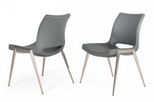 Load image into Gallery viewer, Modrest Jackie - Modern Grey Eco-Leather Dining Chair (Set of 2)

