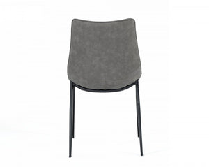 Modrest Frasier - Modern Grey Eco-Leather Dining Chair (Set of 2 )