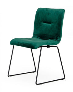 Modrest Yannis - Modern Green Fabric Dining Chair (Set of 2)