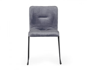 Modrest Yannis - Modern Grey Fabric Dining Chair (Set of 2)
