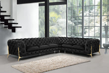 Load image into Gallery viewer, Divani Casa Sheila - Modern Black Velvet Sectional Sofa

