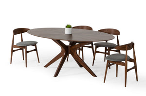 Modrest Prospect - Modern Oval Walnut Dining Table