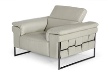 Load image into Gallery viewer, Divani Casa Shoden - Modern Light Grey Leather Chair
