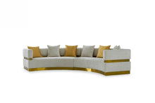 Load image into Gallery viewer, Divani Casa Kiva - Glam Beige and Gold Fabric Sectional Sofa

