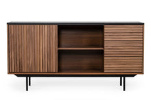 Load image into Gallery viewer, Modrest Maggie - Modern Walnut and Grey Buffet
