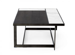 Modrest Fargo - Modern Ceramic & Grey Walnut Coffee Table