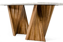 Load image into Gallery viewer, Modrest Cadence - Modern Walnut &amp; Marble Dining Table
