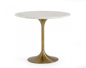Modrest Collins - Glam White Marble & Gold Dining Table