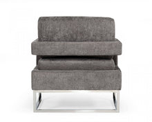 Load image into Gallery viewer, Modrest Edna - Modern Dark Grey Fabric Accent Chair

