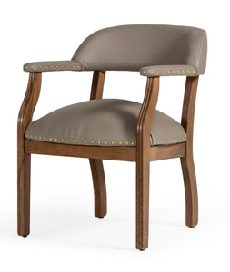 Modrest Canosa Modern Taupe Faux Leather Dining Chair