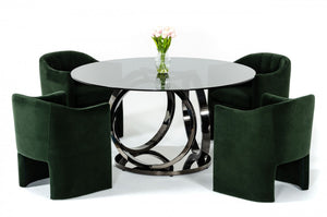 Modrest Ericson - Modern Glass & Stainless Steel Dining Table