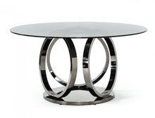 Load image into Gallery viewer, Modrest Ericson - Modern Glass &amp; Stainless Steel Dining Table
