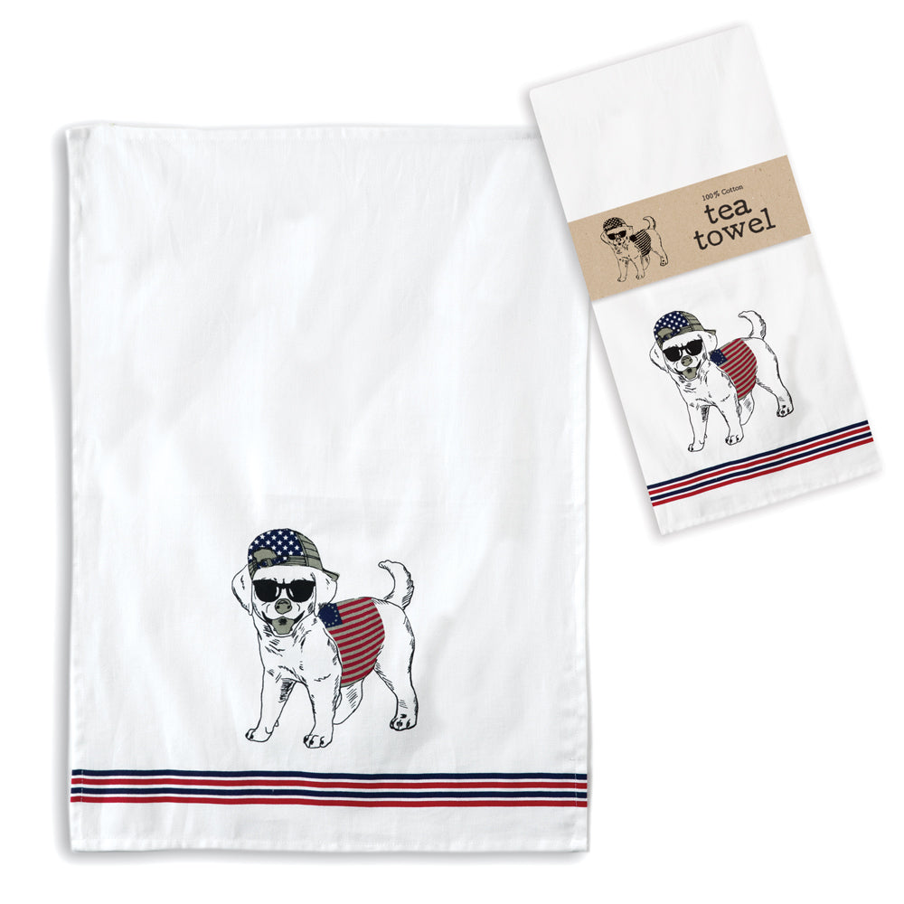 American Dog Tea Towel - Set of 4