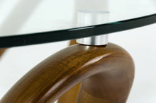 Load image into Gallery viewer, Modrest Lassen - Modern Glass &amp; Walnut Coffee Table

