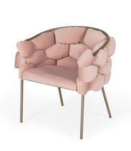 Load image into Gallery viewer, Modrest Debra - Modern Pink Fabric Dining Chair
