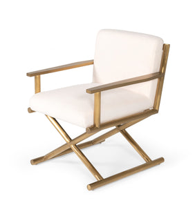Modrest Haxtun - Modern Cream Sherpa Accent Chair