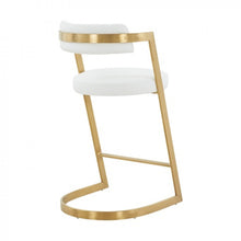 Load image into Gallery viewer, Modrest Mimi - Contemporary Grey + Brass Counter Stool Set of 2
