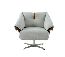 Load image into Gallery viewer, Modrest Ohio - Swivel Grey and Camel Fabric Accent Chair
