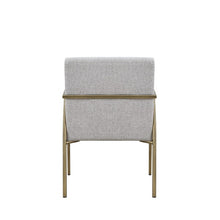 Load image into Gallery viewer, Modrest Burnham - Modern White &amp; Brass Arm Dining Chair
