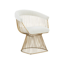 Load image into Gallery viewer, Modrest Chandler - Modern  White Shepra and Matte Gold Dining Chair
