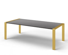Load image into Gallery viewer, Modrest Fauna - Modern Wenge and Brass Dining Table
